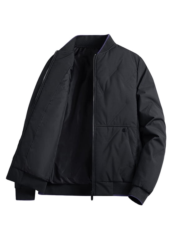 Mens Lightweight Jackets Big and Tall Men's Stitching Drawstring Hooded Slim Fashion Jacket Coat Outwear