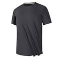 thumbnail image 1 of Quinlirra Mens T-shirts Lightweight Men's Summer Solid Color Casual Loose Short Sleeved Round Neck T-shirt, 1 of 5