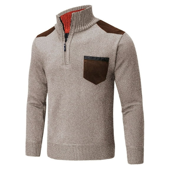 Quinlirra Mens Winter Jackets Clearance Sale Long Gradient Color Block Plus Fleece Sweater Coat Hooded Cardigan Sweater