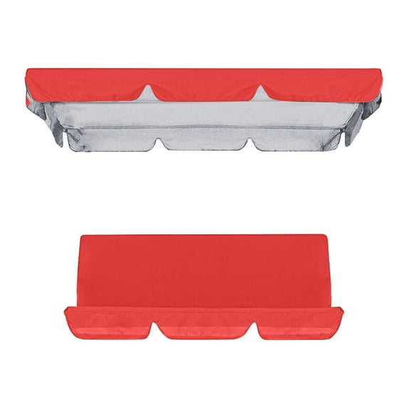 Outdoor High Back Chair Covers Waterproof, Stackable Patio Chair Covers, Outdoor Patio Furniture Covers All Weather Protection-Red&76.8*49.2*5.9inch Top Cover&59.1*19.7*3.9inch Chair Cover