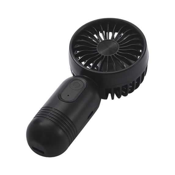 Quinlirra Portable Mini Fan, Handheld Personal Fan, 3 Speeds, USB Rechargeable Battery Fan, Small Desk Fan for Women Men Girls Kids Indoor Outdoor Travel-Black&2.5*5.2inch