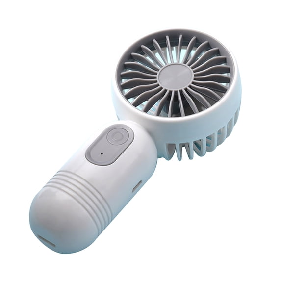 Quinlirra Portable Mini Fan, Handheld Personal Fan, 3 Speeds, USB Rechargeable Battery Fan, Small Desk Fan for Women Men Girls Kids Indoor Outdoor Travel-White&2.5*5.2inch