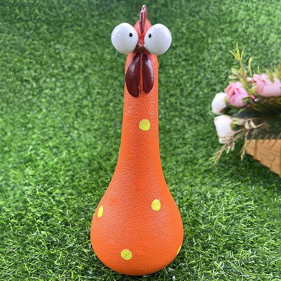 Quinlirra Promotion Silly Chicken Decor,Silly Concrete Chickens,Funny Chicken Decor Garden Sculptures Statues Farm Patio Yard Decoration Mothers Day Gifts,Gifts for Women