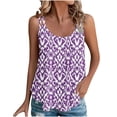 thumbnail image 1 of Quinlirra Sleeveless Tank Tops for Women Summer 2024 Women's Spring And Summer New Tank Eyelet Embroidery Scoop Neck Fashion Print Casual Fashion Top, 1 of 5
