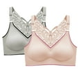 thumbnail image 1 of Quinlirra Sport Bras for Women Clearance 2-Pack Women Sexy Back Top Bra Wire Free Underwears Base Style Sports Lingerie, 1 of 6