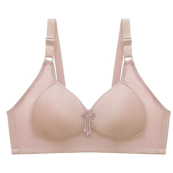 Quinlirra Sport Bras for Women Clearance Woman's Fashion Plus Size Wire Free Comfortable Push Up Hollow Out Bra Underwear