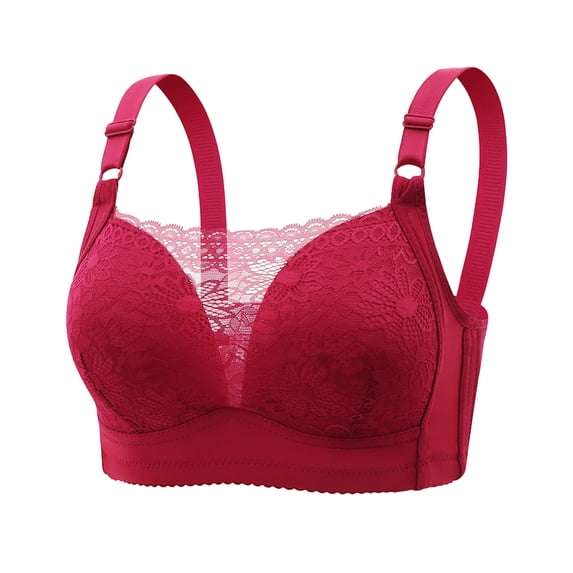 Quinlirra Sport Bras for Women Woman's Fashion Plus Size Wire Free Comfortable Push Up Hollow Out Bra Underwear