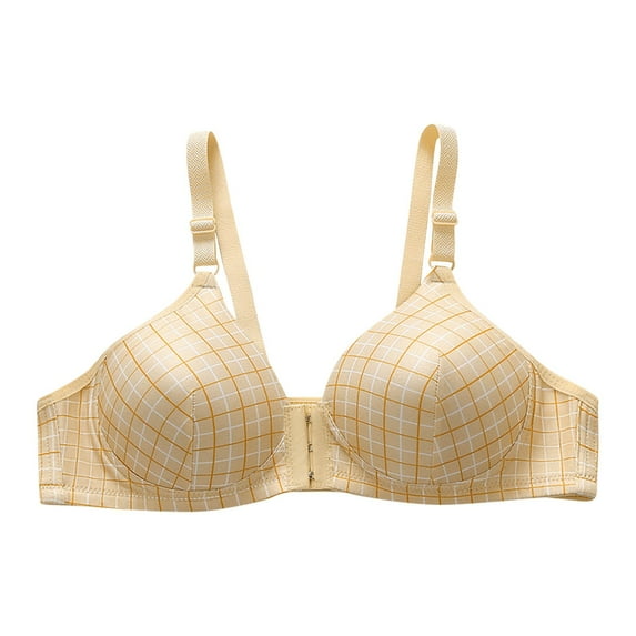 Quinlirra Sport Bras for Women Clearance Woman's Lattice Thin Front Buckle Adjustment Chest Shape Bra Underwear No Rims