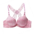 thumbnail image 1 of Quinlirra Sport Bras for Women Clearance Women Sexy Fashion Leopard Print Beautiful Back Lace Bra Non-marking Bra, 1 of 1