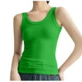 thumbnail image 1 of Quinlirra Tank Tops for Women 2025 Women's Summer Slim And Comfortable Small Size Round Neck Ribbed Top Sleeveless Cropped Top, 1 of 5