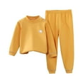 thumbnail image 1 of Quinlirra Toddler Girls Outfit Sets Children's Sweatshirt Two Piece Set Children's Casual Clothes For Small And Medium Children Yellow Size 10 Years, 1 of 4
