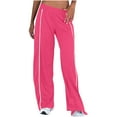 thumbnail image 1 of Quinlirra Wide Leg Sweatpants Women Petite High Waisted Jogger For Women Stripe Side Lightweight Wide Leg Pants Workout Sweatpants Athletic Joggers Pants, 1 of 5