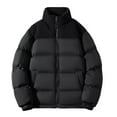 thumbnail image 1 of Quinlirra Winter Coats for Men Clearance Men's Winter Color Blocking Design Windproof Warm Zipper Pocket Clip Sports Long Sleeved Casual Jacket, 1 of 5