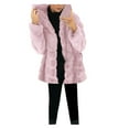 thumbnail image 1 of Quinlirra Winter Jackets for Women Plus Size Womens Faux-Fur' Gilet Long Sleeve Waistcoat Body Warmer Jacket Coat Outwear XXL Pink, 1 of 5