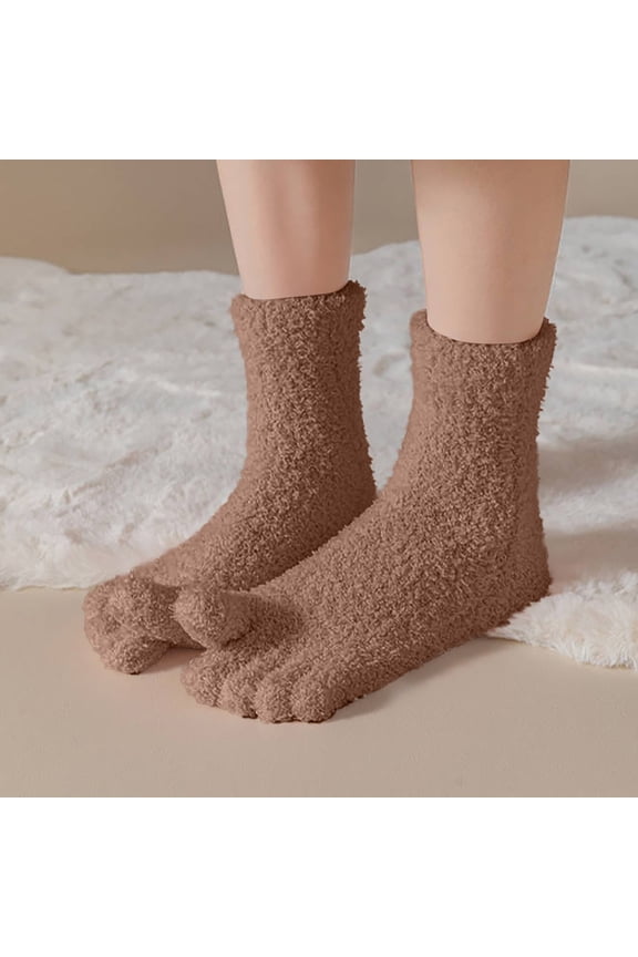 Women'S Solid Color Thickened Coral Velvet Socks Summer Fridays Travel Essentials