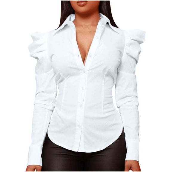 Quinlirra Women Sweatshirt Dress Women's Cardigan Top Loose Jacket Shirt White M