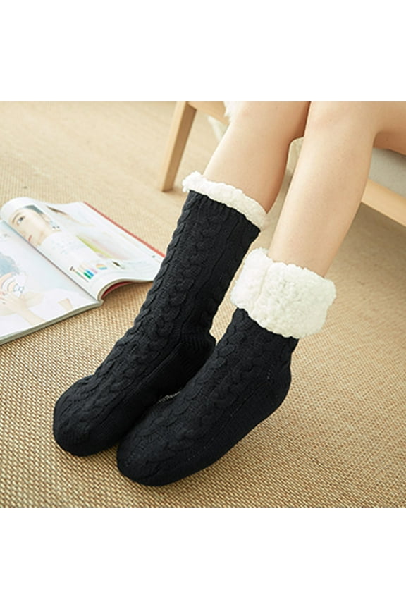Women Winter Cotton Socks Solid Thicker Floor Socks Carpet Socks Summer Fridays Travel Essentials