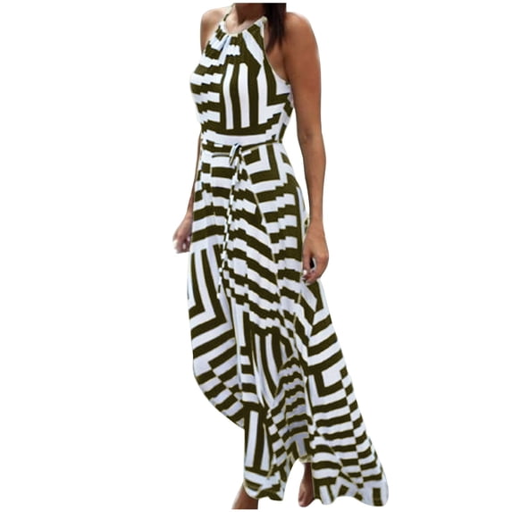 Quinlirra Women's Casual Dresses petite Women Sexy Summer Boho Maxi Long Evening Party Beach Dress Sundress