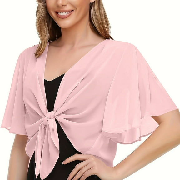 Quinlirra Women's Open-Front Beach Swimwear Cover-Up Fashion Solid Color Short Sleeve Round-Neck Netting Blouses