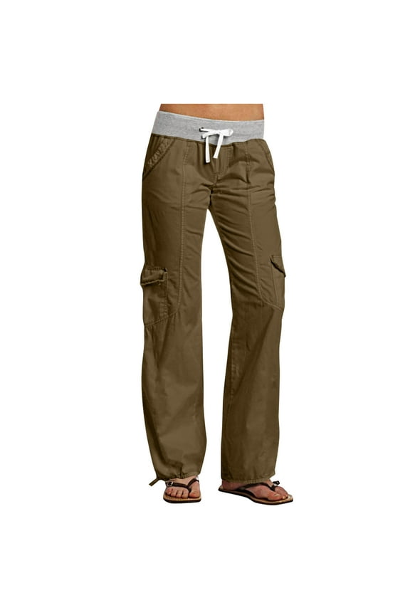 Women's Pants Casual Women's Comfortable Cropped Leisure Time Pants Color Sweatpants Yoga Pants