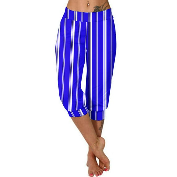 Quinlirra Womens Capris For Summer Clearance Women's Yoga Capris Pants Gradient Loose Soft Workout Pants Outdoor Sports Casual Pants With Pockets