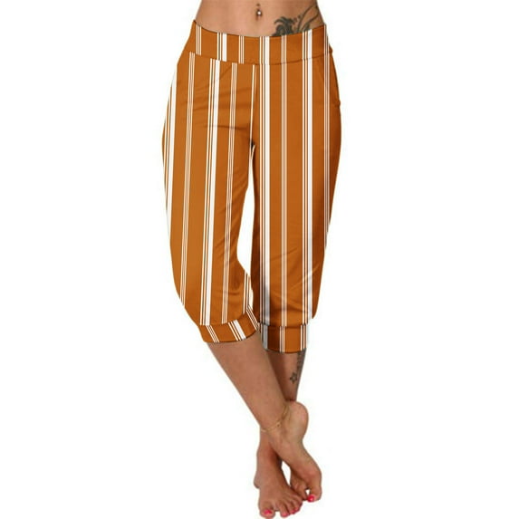 Quinlirra Womens Capris For Summer Clearance Women's Yoga Capris Pants Gradient Loose Soft Workout Pants Outdoor Sports Casual Pants With Pockets