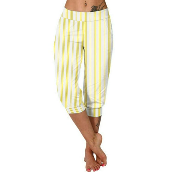 Quinlirra Womens Capris For Summer Dressy Women's Yoga Capris Pants Gradient Loose Soft Workout Pants Outdoor Sports Casual Pants With Pockets