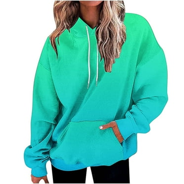 Quinlirra Womens Hoodies Plus Size Women's Loose Fitting Long Sleeved Hoodie Sports Top