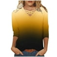 thumbnail image 1 of Quinlirra Womens Tops Clearance Under $10 Women's Fashion Casual V-neck 3/4 Sleeve Top, 1 of 5