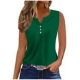 thumbnail image 1 of Quinlirra tank top for women plus size clearance under $5 Women's 2025 Summer Solid Color Round Sports Tops For Outer Wear Bottoming Slim Short Tops, 1 of 4