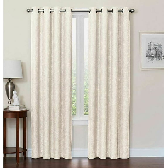 Quinn 63-Inch Grommet Top 100% Blackout Window Curtain Panel in Ivory