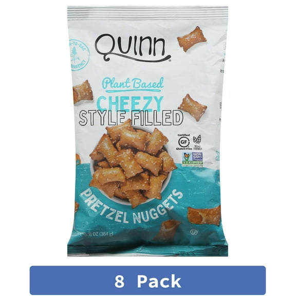 Quinn Cheddar Cheese Filled Pretzels Plant-Based 5.8 oz (Pack Of 8)