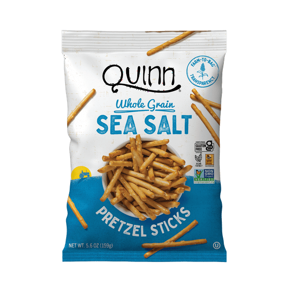 Quinn Gluten Free Sea Salt Pretzels Sticks, 5.6 Oz. (Pack of 6)