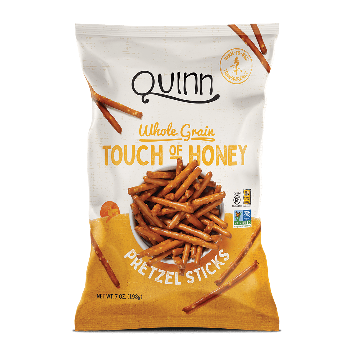Quinn Gluten Free Touch of Honey Pretzels Sticks, 5.6 Oz.