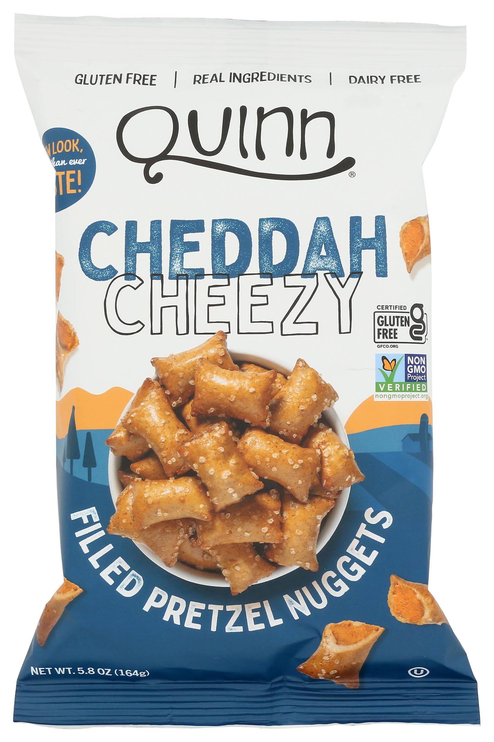 Quinn Plant Based Cheezy Style Filled Pretzel Nuggets, Gluten Free, Vegan, Non-GMO, 5.8 oz Bag RED13