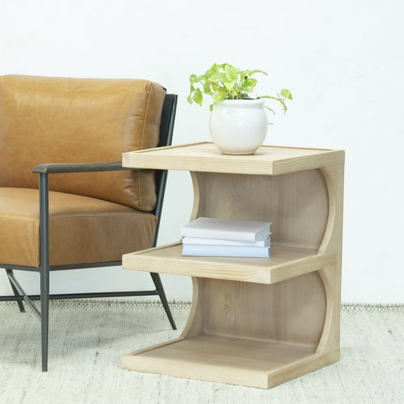Quinn Side Table-Solid Pine Wood