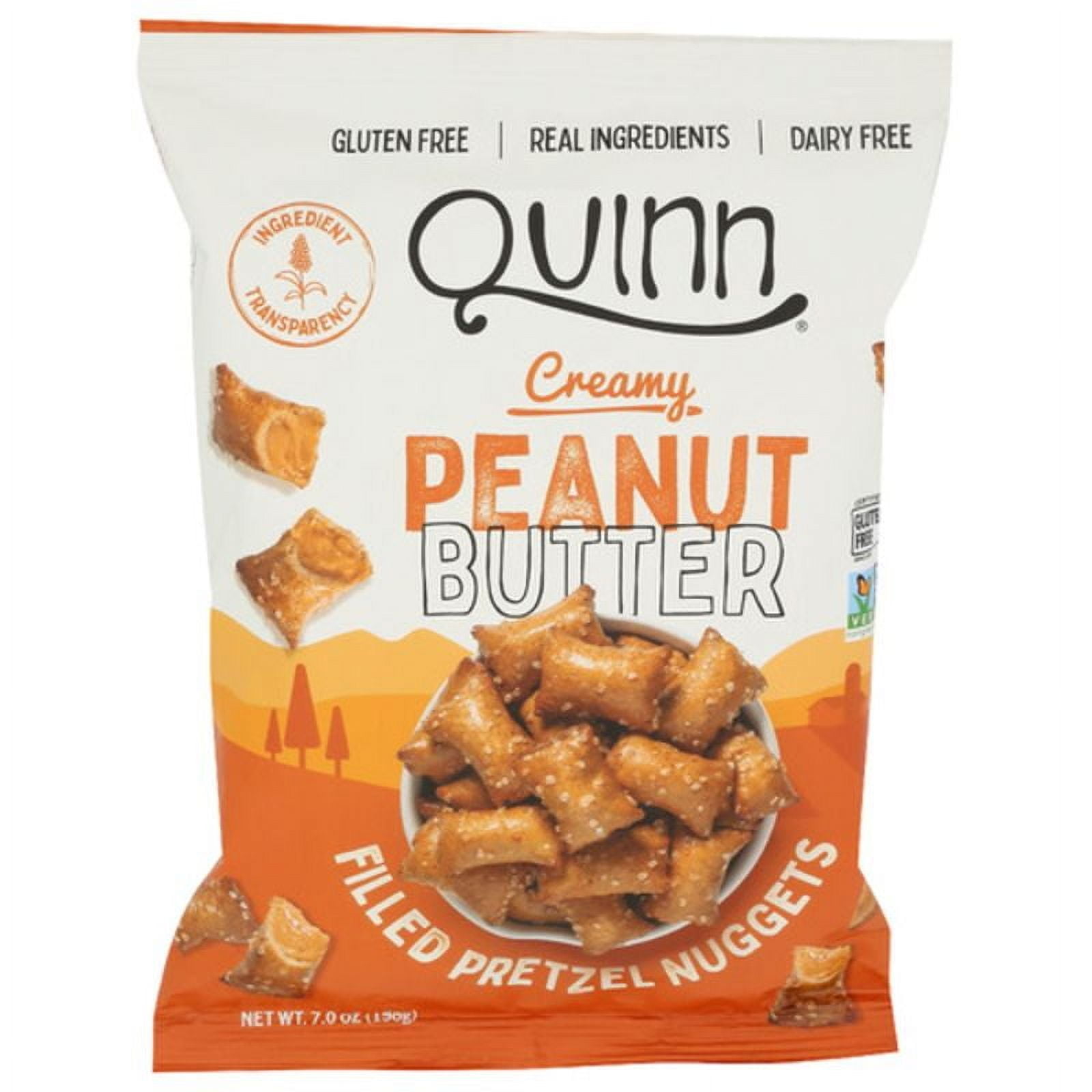 Quinn Snacks Peanut Butter Filled Pretzel Nuggets 7 oz Pack of 3