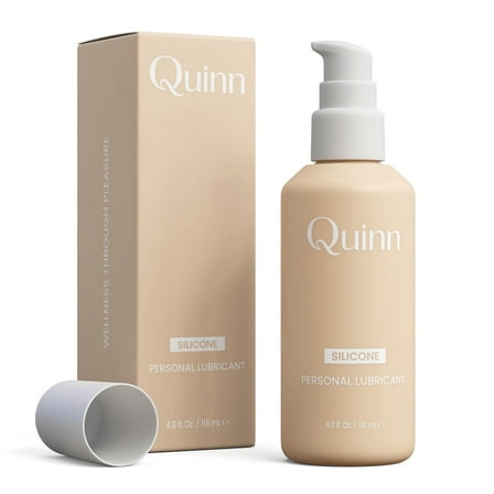 Quinn Wellness 4oz Silicone-Based Personal Lube, Organic Hypoallergenic & Hydrating Lubricant for Her, Him & Couples, Unscented Moisturizing Lubrication