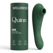 Quinn Wellness Vibrator Wand, Dual-Sided 7 Modes 3 Speeds, Vibrating Massager, G-Spot & Clitoral Stimulator, Cloud Peach
