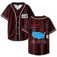 thumbnail image 1 of Quinn XCII Look I'm Alive Tour 2025 Merch Baseball Jersey Shirt V-Neck Women Men Short Sleeve Streetwear Clothes, 1 of 3
