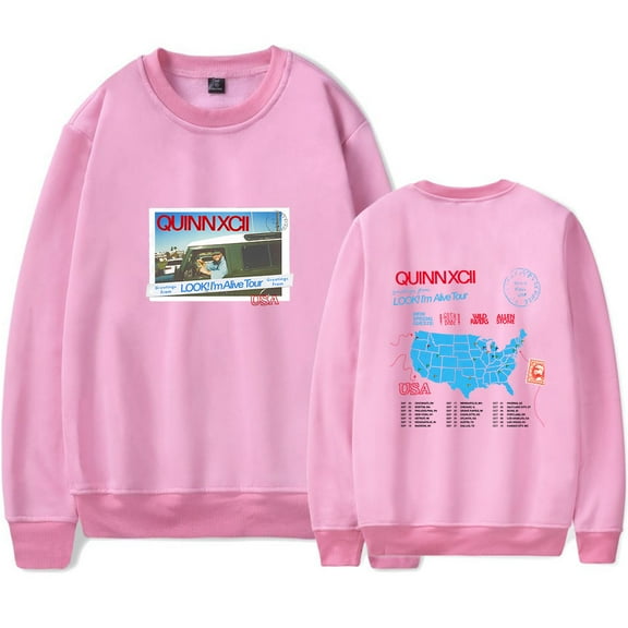 Quinn XCII Look I'm Alive Tour 2025 Merch Sweatshirt Women Men Casual Crewneck Long Sleeve Pullover Clothes