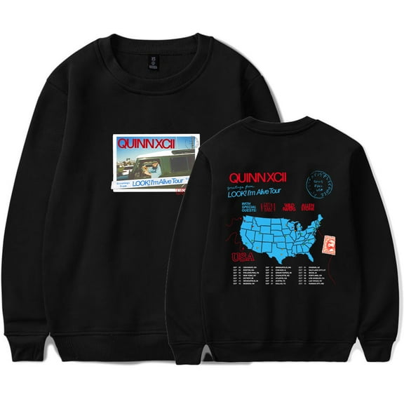 Quinn XCII Look I'm Alive Tour 2025 Merch Sweatshirt Women Men Casual Crewneck Long Sleeve Pullover Clothes