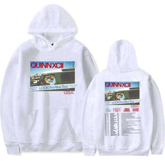 Quinn XCII Look I'm Alive Tour Hoodies Merch Men/Women Unisex Long Sleeve Sweatshirt Pullover Streetwear