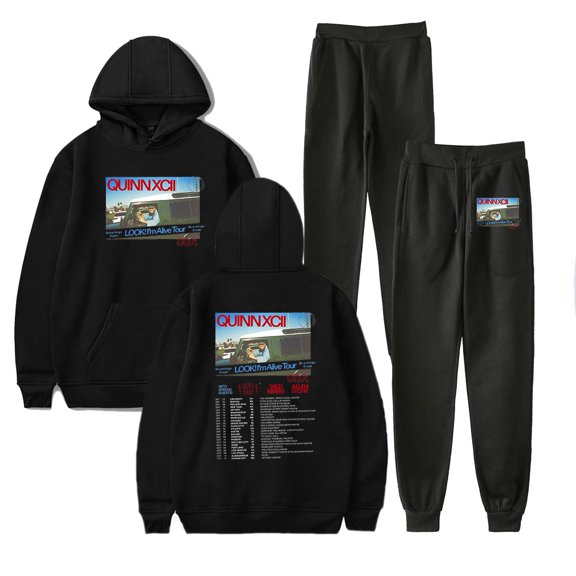 Quinn XCII Look I'm Alive Tour Hoodies Sets Pants Merch Women/Men Sweatshirts Pants Sets Cosplay Streetwear