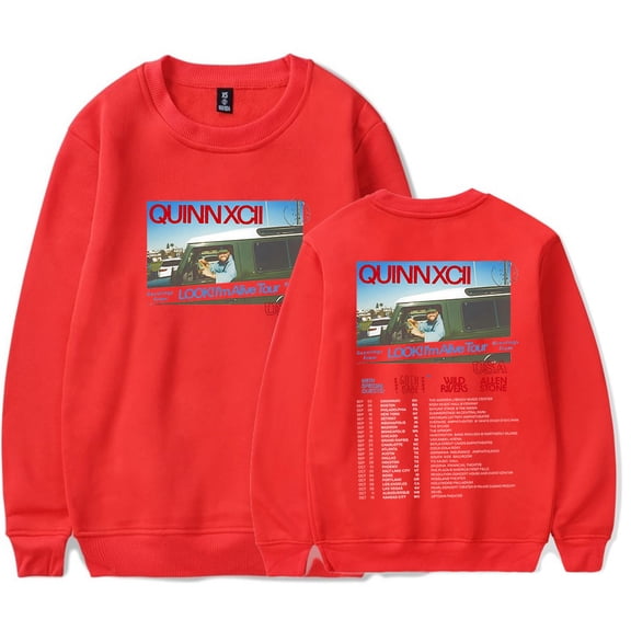 Quinn XCII Look I'm Alive Tour Merch Long Sleeve Crewneck Sweatshirt For Men/Women Unisex Fashion Streetwear