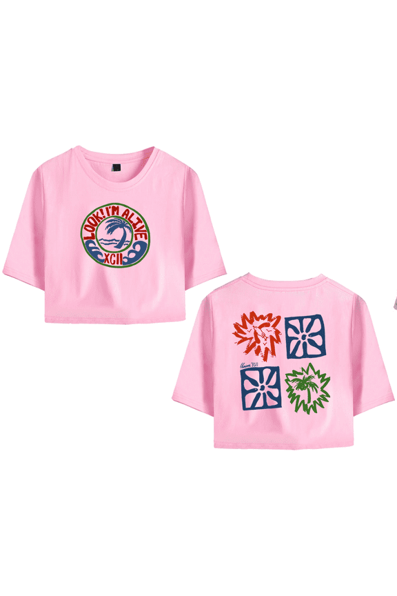 Quinn XCII Merch LOOK! A Surfer Crop Top Midriff-Baring Tshirt Girl Short Sleeve