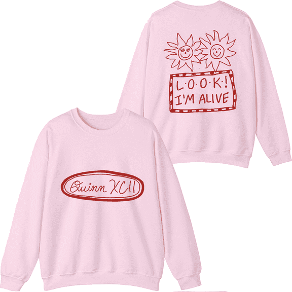 Quinn XCII Merch LOOK! I'm Alive Crewneck Sweatshirt Men Women Long Sleeve