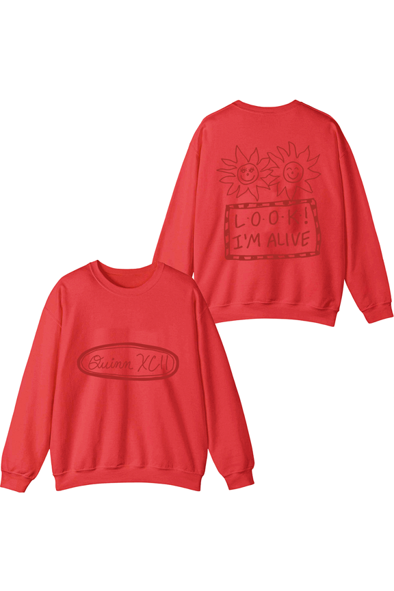 Quinn XCII Merch LOOK! I'm Alive Crewneck Sweatshirt Men Women Long Sleeve