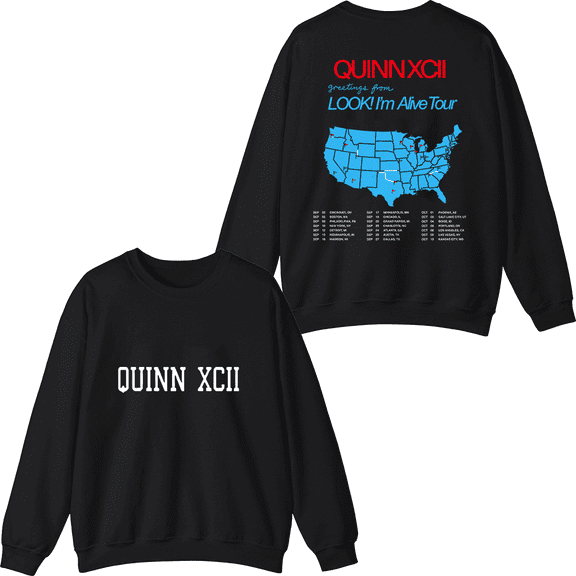 Quinn XCII Merch LOOK! I'm Alive Tour Crewneck Sweatshirt Men Women Long Sleeve