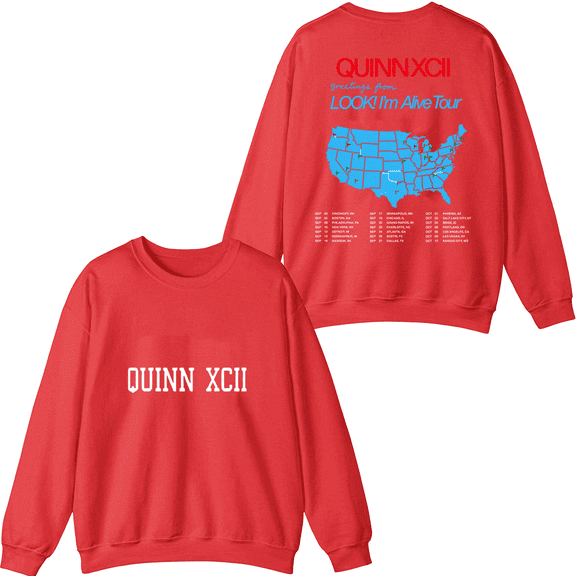 Quinn XCII Merch LOOK! I'm Alive Tour Crewneck Sweatshirt Men Women Long Sleeve